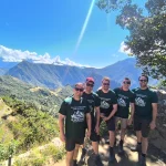 A mountainous landscape that is part of the hiking trails leading to Machu Picchu in Peru