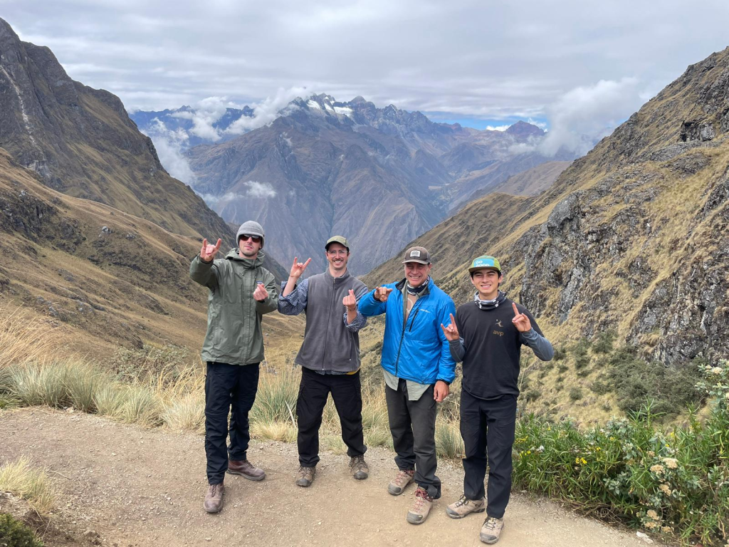 Arrival at the highest point of the 4-day Inca Trail (El Paso de la Mujer Muerta)