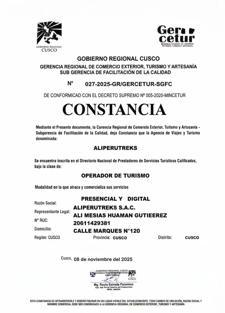 Gercetur Certificate