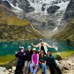 Lake Humantay, famous for its deep turquoise waters, which are the result of the melting snow on Mount Humantay