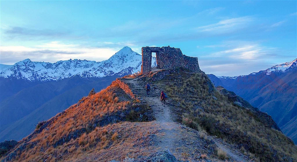 Inti Punku (Gate of the Sun), an ancient Inca structure located in Ollantaytambo, Peru.