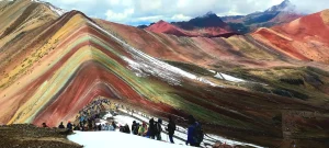 Panoramic View of Rainbow Mountain