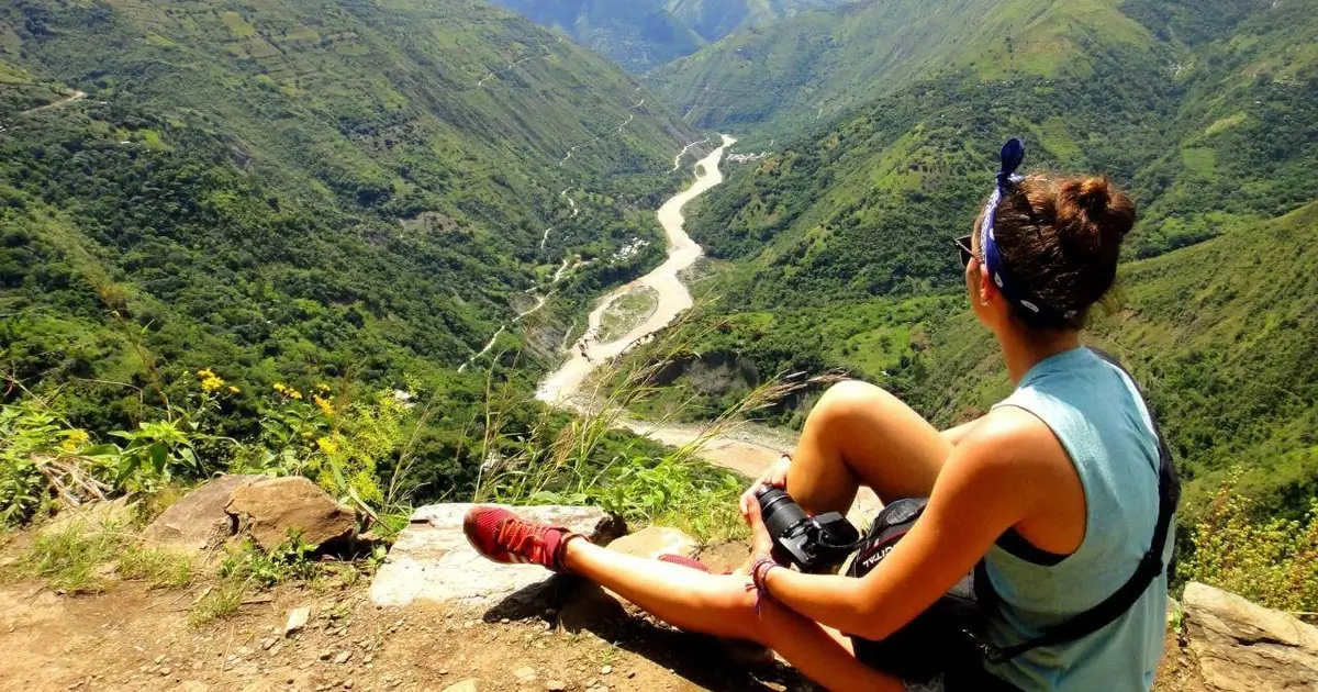Panoramic view of the Inca Jungle Trek to Machu Picchu