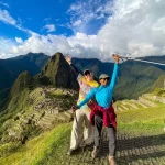 Panoramic view of the Inca citadel of Machu Picchu