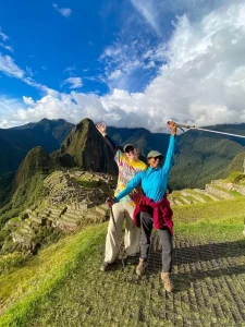 Panoramic view of the Inca citadel of Machu Picchu