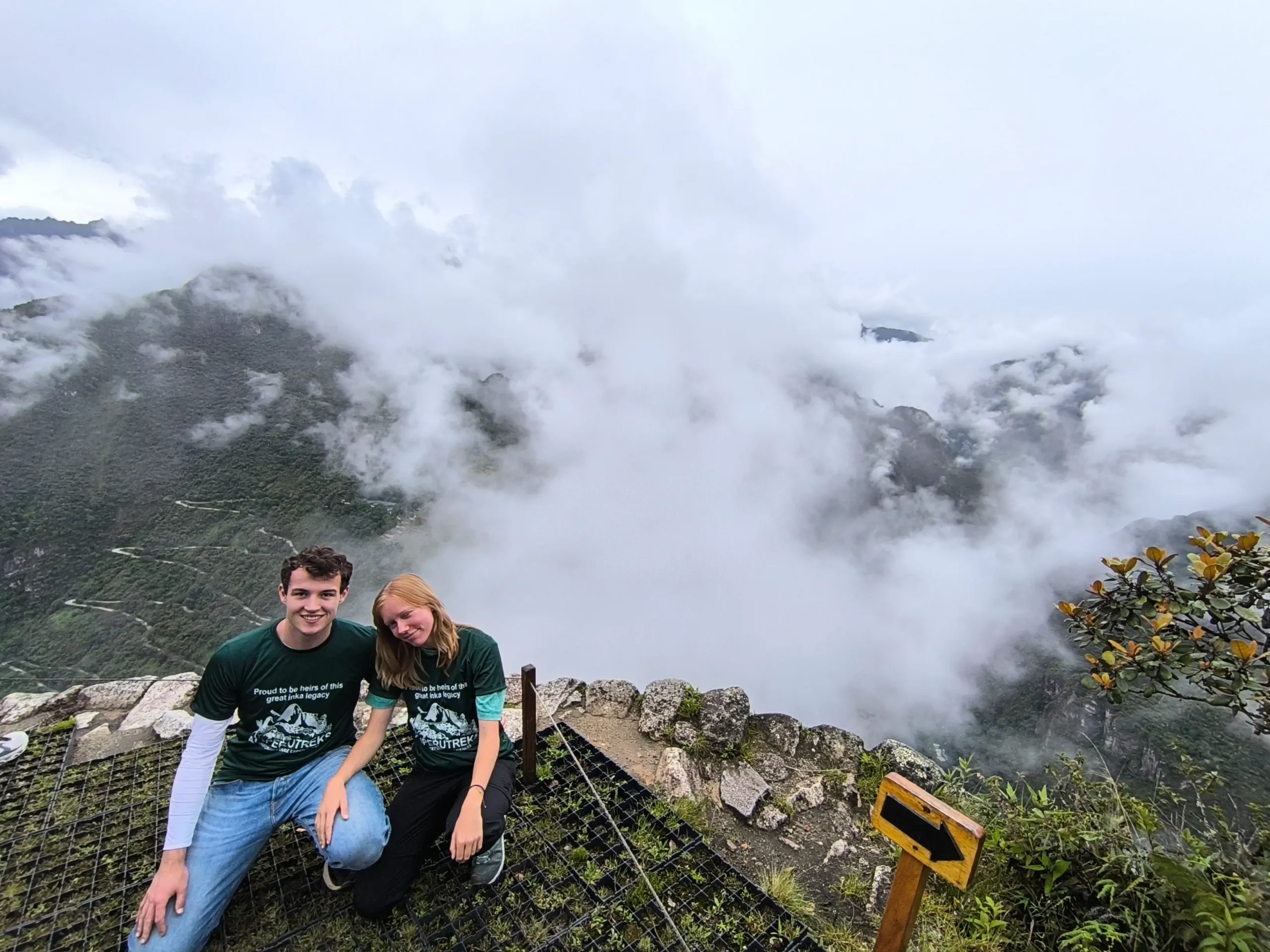 The summit of Huayna Picchu Mountain, which rises 2,667 meters above sea level next to the famous citadel of Picchu