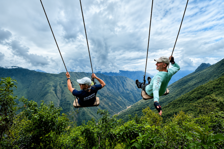 The swings along the Salkantay Trek to Machu Picchu
