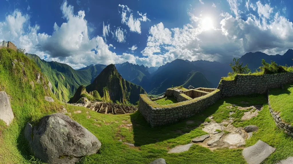 The ancient Inca citadel of Machu Picchu
